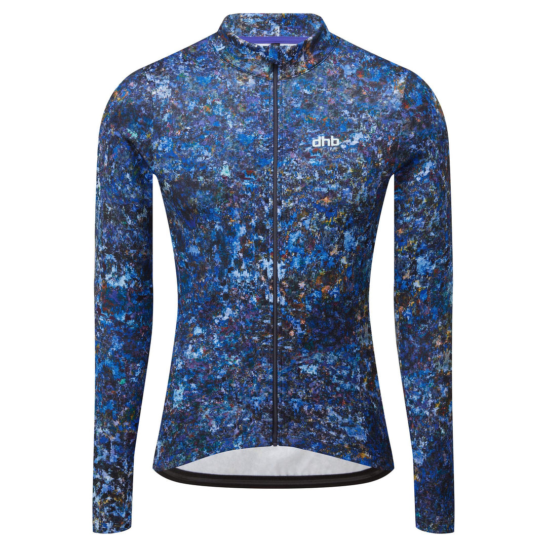 dhb Blok Men s Long Sleeve Cycling Jersey Aquaba dhb